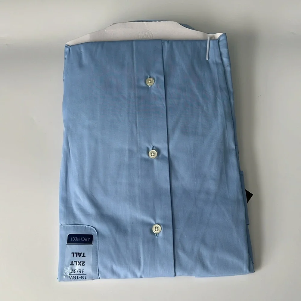 Architect‎ Men's Light Blue Men’s Dress Shirt 18-18 1/2 2XL Tall (36/37) - NWT - Picture 2 of 7